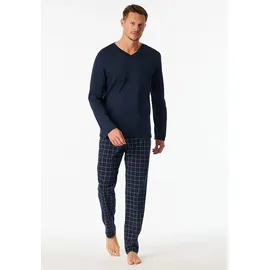 SCHIESSER Schlafanzug lang Blau M (50)