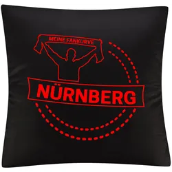 multifanshop Kissenbezug - Nürnberg - Meine Fankurve - Druck rot - Kissen