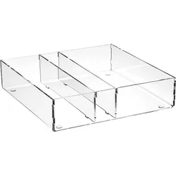 Sortierbox aus Plexiglas transparent, 3 Fächer, 240 x 50 x 240 mm - 93 004 97