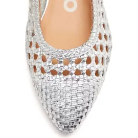 Gioseppo Fikove, geflochtene Ballerinas aus Leder, Schwarz, für Damen, Silber, 39 EU