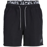 JACK & JONES Herren Badehose Badeshort JPSTFIJI S M L XL XXL Schwarz Blau Rot, Größe:S, Farbe:Black SOLID 12227254