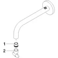 Dornbracht Auslauf 90282235101-00 90282235101 190mm, 4,54 l/min chrom