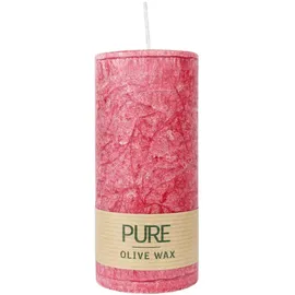 Richard Wenzel PURE Olive Wax Kerze 130 x 60 mm karminrot