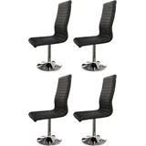 SalesFever Esszimmerstuhl Kunstleder schwarz 4er Set