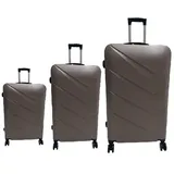 Hoffmanns Waveline Platin Koffer-Set 3-tlg. grau/silber