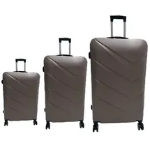 Hoffmanns Waveline Platin Koffer-Set 3-tlg. grau/silber