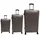 Hoffmanns Waveline Platin Koffer-Set 3-tlg. grau/silber