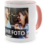 printplanet® - Tasse mit Foto Bedrucken Lassen - Fototasse Personalisieren - Kaffeebecher zum selbst gestalten - 325 ml - Farbe Rosa