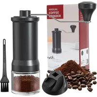 Handkaffeemühle, Handkaffeemühle, Kaffeebohnenmühle, Handmühle, Handmühlen, Hochpräzises Keramik-Kegelmahlwerk für French Press und Mokkakanne