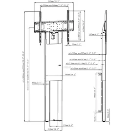 Vision VFM-F50 motorisierter Wand-Bodenständer