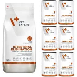 VETEXPERT Veterinary Diet Dog Intestinal Elimination 12kg + Intestinal 6x400g