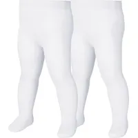 Playshoes Strumpfhose uni Doppelpack in weiß | Gr.: 98/104