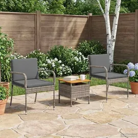 vidaXL Garten Bistro Set 3-tlg. Grau