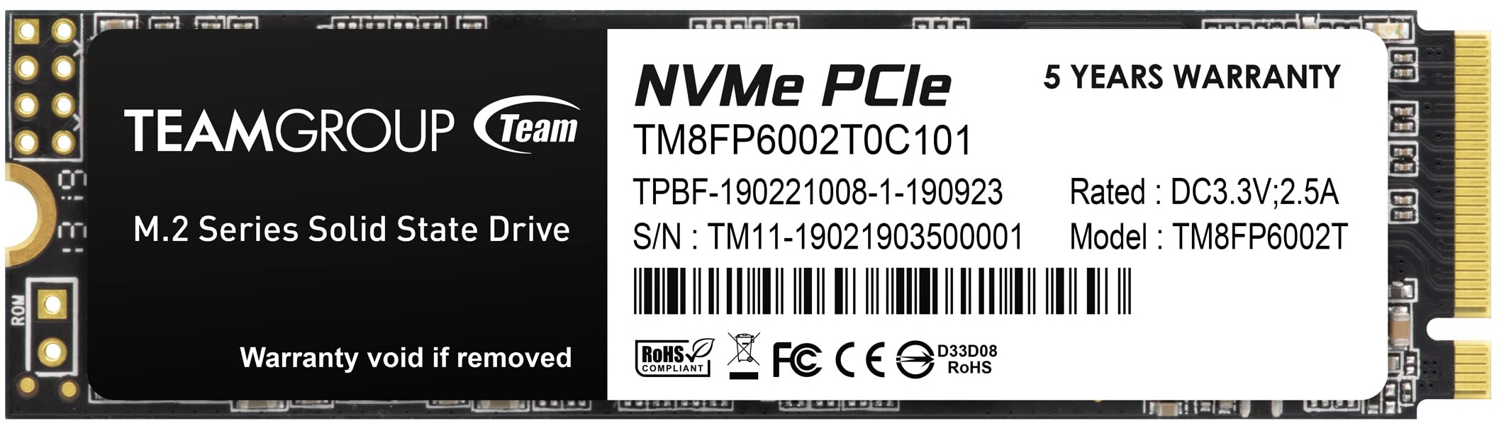 Team Group MP33 M.2 2 to PCI Express 3.0 3D NAND NVMe