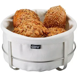 GEFU BRUNCH Brotkorb Baumwolle/Edelstahl Weiß