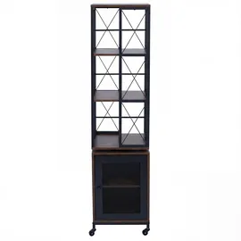 Mendler Bücherregal 162 x 40 x 42 cm Dunkelbraun