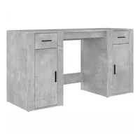 VidaXL Schreibtisch mit Stauraum Betongrau