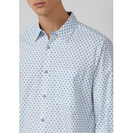 s.Oliver Hemd mit Allover-Print und Brusttasche Blau XXL