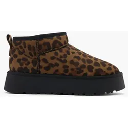 Boots - Damen - animal-print - braun