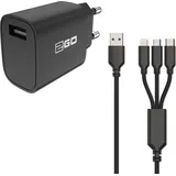 2Go Netzladegerät (2-t.) 1x USB 1x Micro USB 1x Lightning schwarz