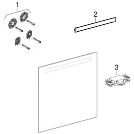 Geberit Option Basic Square Lichtspiegel, Beleuchtung oben, 502806001