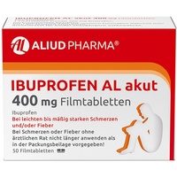 ALIUD PHARMA Ibuprofen AL akut 400 mg 50 Filmtabletten: Bei leichten bis mäßig starken Schmerzen und/oder Fieber