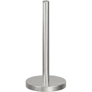 Minismus Küchenrollenhalter, Edelstahl mit beschwertem Sockel und Anti-Rutsch-Pad für maximale Stabilität, stehender Küchenrollenhalter (Silber)