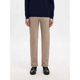 Selected Anzughose "SLH175-SLIM ROBERT FLEX PANTS NOOS", Herren, Gr. 32, Länge 32, sand, Web, Obermaterial: 67% Polyester, 29% Viskose, 4% Elasthan, unifarben, slim fit knöchellang, Hosen Anzughose