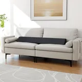 GIANTEX Keilkissen Bett Lückenfüller, langes Keilkissen mit 2 Seitentaschen, Bettkeil Kopfende Matratzenkeil, Lesekissen für Bett, Bettkeilkissen Lückenfüller zwischen Kopfteil und Matratze, Grau