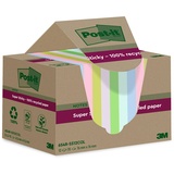 Post-it Post-it® Super Sticky Recycling Notes Haftnotizen extrastark farbsortiert 12 Blöcke