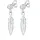Elli Ohrringe Damen, Feder Boho, mit Kristalle in 925 Sterling Silber