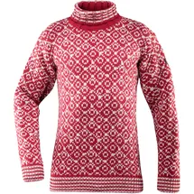 Devold Svalbard Wool High Neck Hindberry / Offwhite L