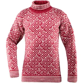 Devold Svalbard Wool High Neck Hindberry / Offwhite L