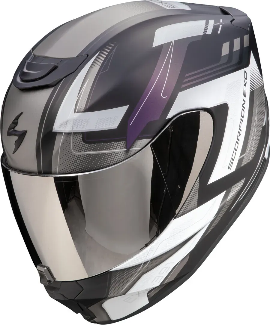 Scorpion EXO-391 Captor Helm, schwarz-silber, Größe 2XL
