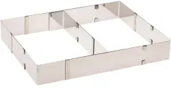 WESTMARK Kuchenrahmen mit Teiler 31322260 , Größe: 27,5 x 18,0 x 5,3 cm