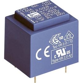 Block VB 2,3/2/12 Printtransformator 1 x 230V 2 x 12 V/AC 230 VA 95mA