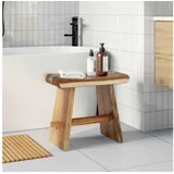 vidaXL Duschhocker Natur 50 x 30 x 44 cm Massives Suarholz braun