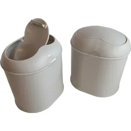 MetroDecor Kosmetikeimer 2er Set 17,8 l Hellgrau