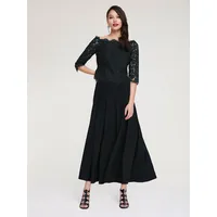 Heine Spitzenbluse HEINE, Damen, Gr. 38, schwarz, 55% Polyester,