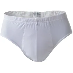 NOVILA Herren Sport-Slip - Stretch Cotton, Fein-Single-Jersey, uni Weiß XL (X-Large)