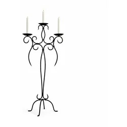 DanDiBo Kerzenständer Artus 100 cm Schmiedeeisen 21216 Kerzenleuchter Kerzenhalter Metall