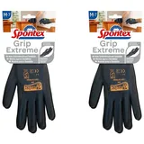 Spontex Grip Extreme Arbeitshandschuhe mit Nitrilbeschäumung, nach EN 388, leicht, flexibel, Farbe nicht frei wählbar, Größe M, 1 Paar (Packung mit 2)