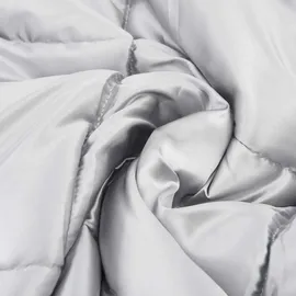 vidaXL Sommerdecke Silber 240 x 260 cm Satin und Mikrofaser