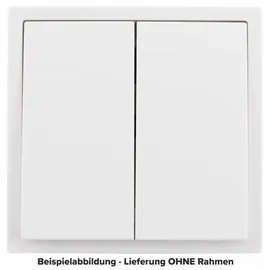 McPower Serien-Schalter Shallow 2-fach, 250V~/10A, UP, Klemmanschluss, weiß