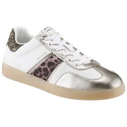 Sneaker, Freizeitschuh, Halbschuh, Schnürschuh mit Glitter an der Ferse, Gr. 39, weiß kombiniert, , 71043658-39