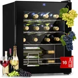 Klarstein - Weinkühlschrank, 1 Zonen Getränkekühlschrank Klein, Kleiner Weinschrank 42L, Wein-Kühlschrank Klein mit Glastür, Indoor/Outdoor