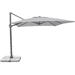 Doppler Ampelschirm Ravenna AX 300 x cm Polyester Grau Hellgrau