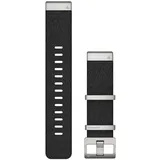 Garmin QuickFit 22 Uhrenarmband Jacquard Webart Nylonband schwarz mit Teilen aus Edelstahl