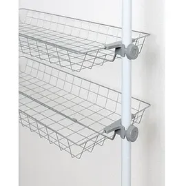 Wenko 2 WENKO Herkules Ablagen für Garderobensystem grau 94,0 x 38,0 x 8,0 cm