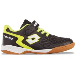 Hallenschuh LOTTO, Kinder, Gr. 39, schwarz (schwarz, fr.gelb), Synthetik, mehrfarbig, sportlich, Schuhe, - ideal für diverse Hallensportarten